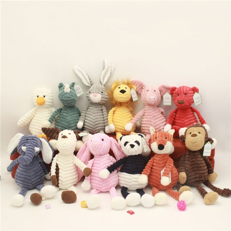 Muñeco de peluche de animales a rayas, muñeco animal creativo, Monkey 15cm, Fox 15cm, Panda 15cm, Elephant 15cm, Dog 15cm, Pig 15cm, Lion 15cm, Gray Rabbit 15cm, Pink Rabbit 15cm, Rhinoceros 15cm, Duck 15cm, Bear 15cm, Monkey 33cm, Fox 33cm, Panda 33cm...