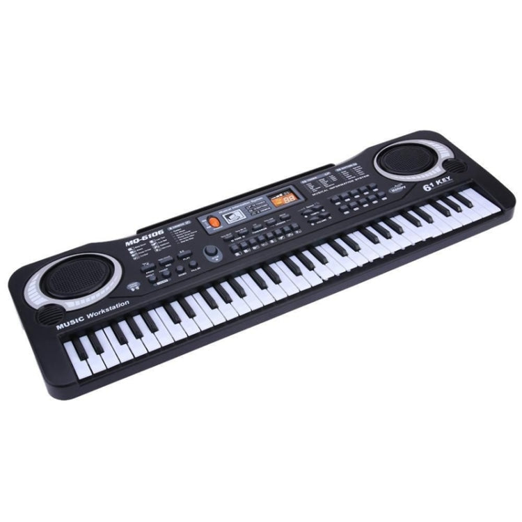 MQ-6106 Piano Electrónico de Simulación Multifunción para Niños de 61 Teclas Juguetes Musicales de Inteligencia para Niños, Enchufe de la UE, MQ-6106 61-key Piano