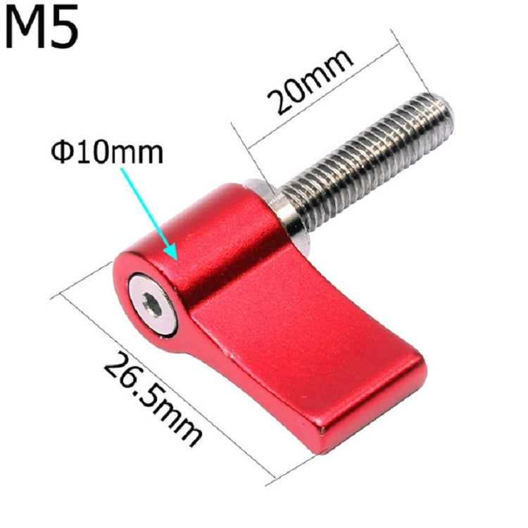 Tornillo de fijación de aleación de aluminio, cámara de acción, posicionamiento, bloqueo, accesorios de tornillo manual, M5x17mm, M5x20mm
