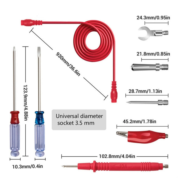 ANENG PT1020+ multímetro pluma de mesa multifuncional aguja intercambiable pluma de mesa kits de herramientas de reparación electrónica, 18 in 1