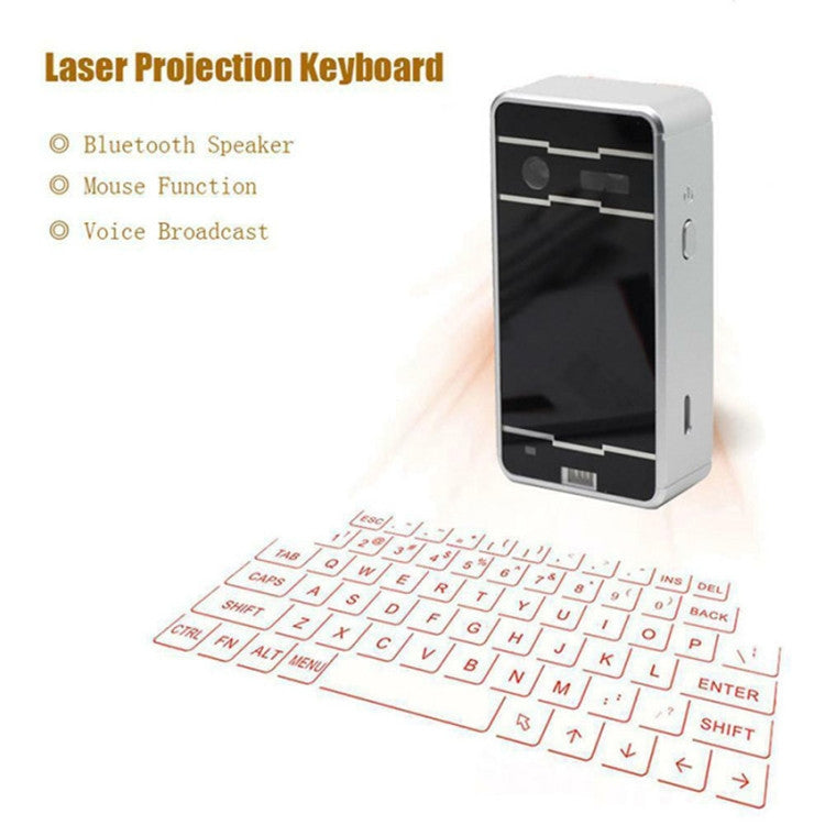 JHP-el mejor altavoz portátil de proyección de láseres Bluetooth inalámbrico con teclado y ratón láser virtual