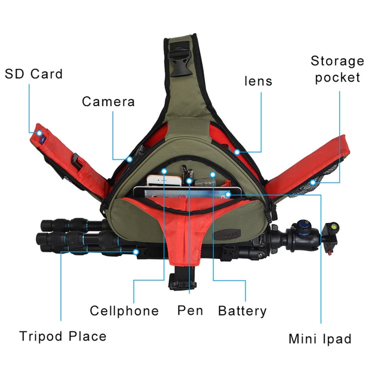 Bolso impermeable para cámara DSLR CADeN K1 con funda para lluvia