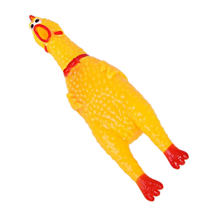 Suministros divertidos para mascotas, juguete Vocal para mascotas, pollo, gato, perro, gritando de goma, 16cm