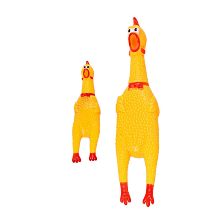 Suministros divertidos para mascotas, juguete Vocal para mascotas, pollo, gato, perro, gritando de goma, 16cm