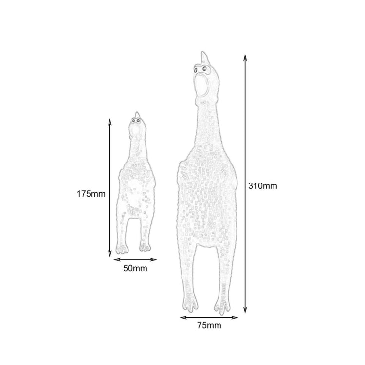 Suministros divertidos para mascotas, juguete Vocal para mascotas, pollo, gato, perro, gritando de goma, 16cm