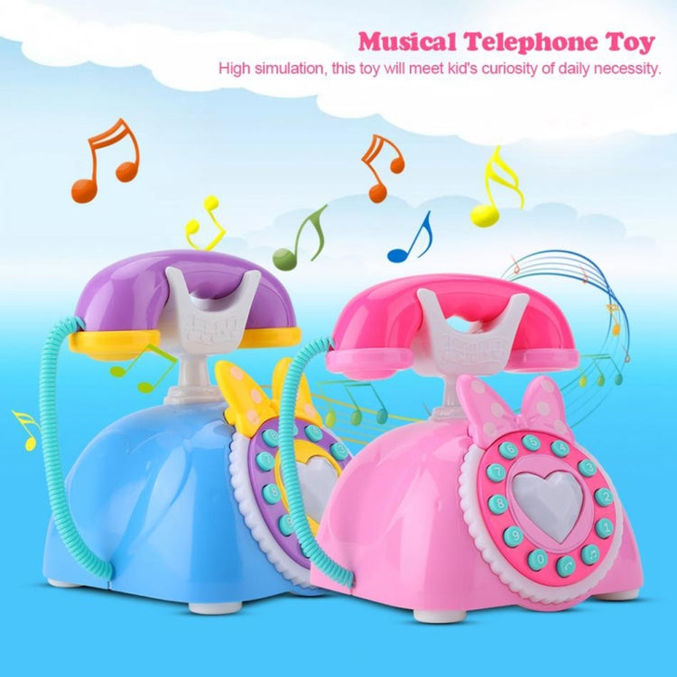 Simulación infantil Retro Teléfono Luz Música Dibujos animados Educación temprana Rompecabezas Juguetes musicales