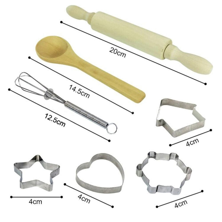11 unids/set Kit de cocina para niños, disfraz de Chef de cocina, juego de rol, delantal, sombrero, guantes, conjunto para niños, 11 PCS / Set Chef Set