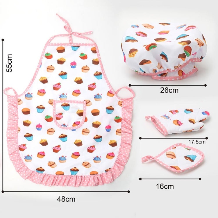 11 unids/set Kit de cocina para niños, disfraz de Chef de cocina, juego de rol, delantal, sombrero, guantes, conjunto para niños, 11 PCS / Set Chef Set