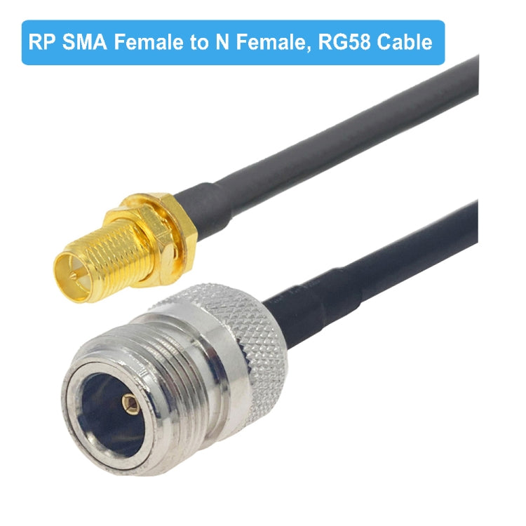 Cable adaptador coaxial RP-SMA hembra a N hembra RG58, RP-SMA Female to N Female 0.5m, RP-SMA Female to N Female 1m, RP-SMA Female to N Female 1.5m, RP-SMA Female to N Female 3m, RP-SMA Female to N Female 5m, RP-SMA Female to N Female 10m