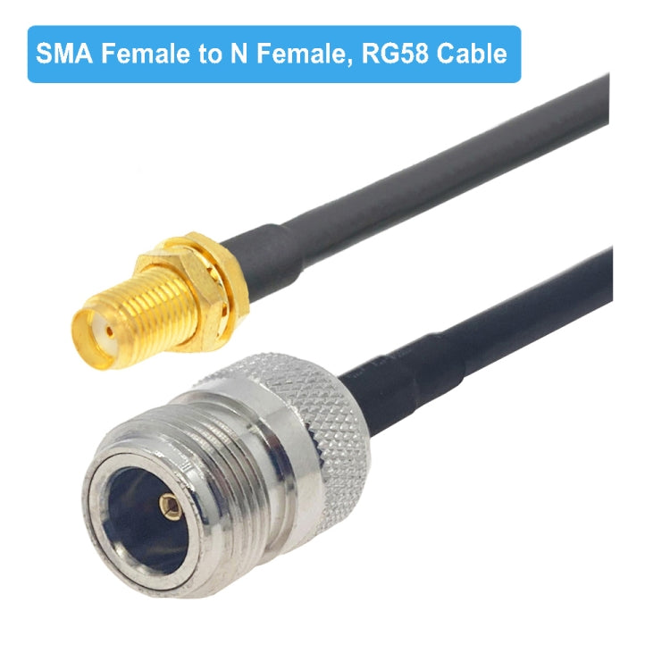 Cable adaptador coaxial SMA hembra a N hembra RG58, SMA Female to N Female 0.5m, SMA Female to N Female 1m, SMA Female to N Female 1.5m, SMA Female to N Female 3m, SMA Female to N Female 5m, SMA Female to N Female 10m
