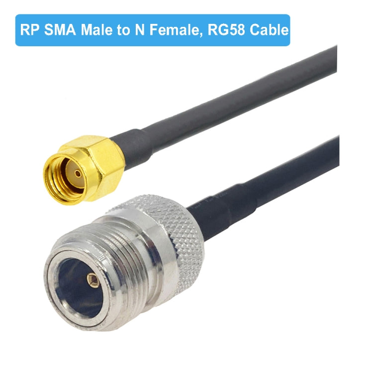 Cable adaptador coaxial RP-SMA macho a N hembra RG58, RP-SMA Male to N Female 0.5m, RP-SMA Male to N Female 1m, RP-SMA Male to N Female 1.5m, RP-SMA Male to N Female 3m, RP-SMA Male to N Female 5m, RP-SMA Male to N Female 10m