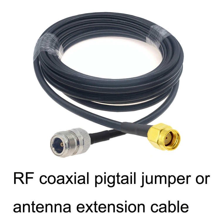 Cable adaptador coaxial RP-SMA macho a N hembra RG58, RP-SMA Male to N Female 0.5m, RP-SMA Male to N Female 1m, RP-SMA Male to N Female 1.5m, RP-SMA Male to N Female 3m, RP-SMA Male to N Female 5m, RP-SMA Male to N Female 10m