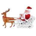 Novedad, muñeco de Papá Noel con trineo de alces creativo con música, coche eléctrico Universal, juguete, regalo de Navidad
