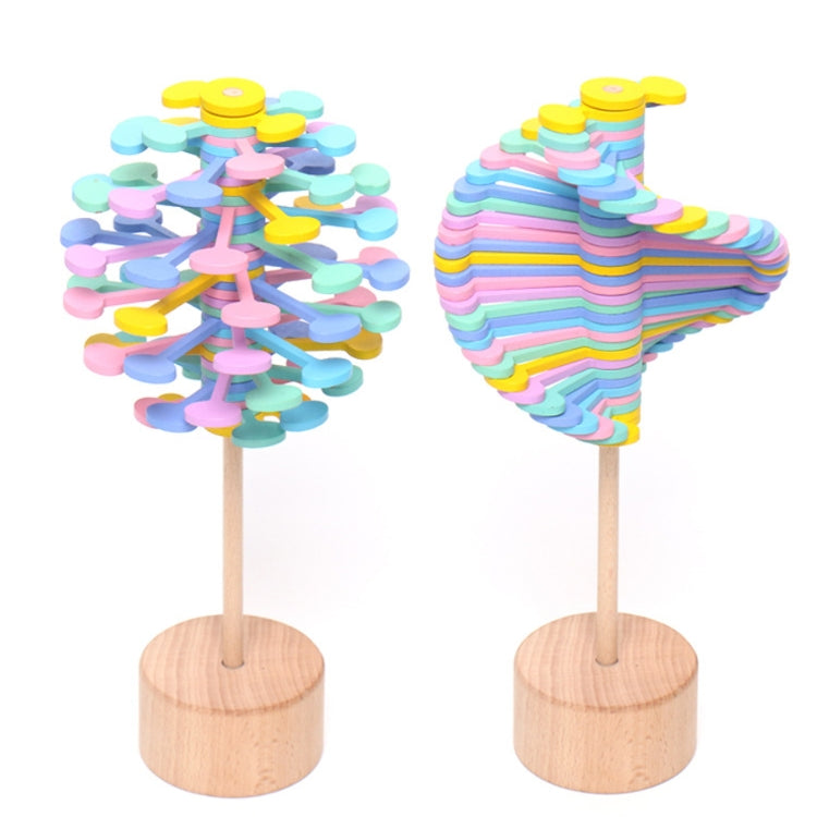 Piruleta giratoria de madera maciza, serie Fischer, adornos creativos, juguete de descompresión, artefacto de descompresión