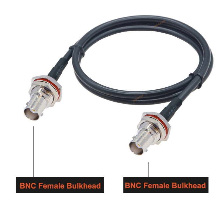 Cable adaptador coaxial BNC hembra a BNC hembra RG58, BNC Female To BNC Female With Waterproof Circle 0.5m, BNC Female To BNC Female With Waterproof Circle 1m, BNC Female To BNC Female With Waterproof Circle 1.5m                                        ...