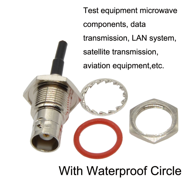 Cable adaptador coaxial BNC hembra a BNC hembra RG58, BNC Female To BNC Female With Waterproof Circle 0.5m, BNC Female To BNC Female With Waterproof Circle 1m, BNC Female To BNC Female With Waterproof Circle 1.5m                                        ...