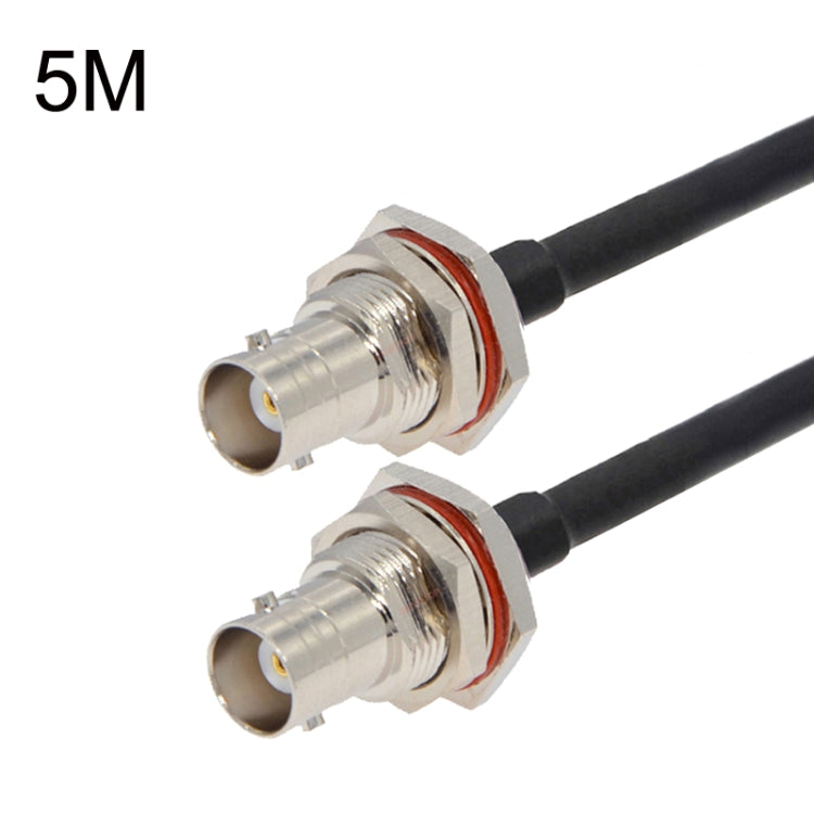 Cable adaptador coaxial BNC hembra a BNC hembra RG58, BNC Female To BNC Female With Waterproof Circle 0.5m, BNC Female To BNC Female With Waterproof Circle 1m, BNC Female To BNC Female With Waterproof Circle 1.5m                                        ...