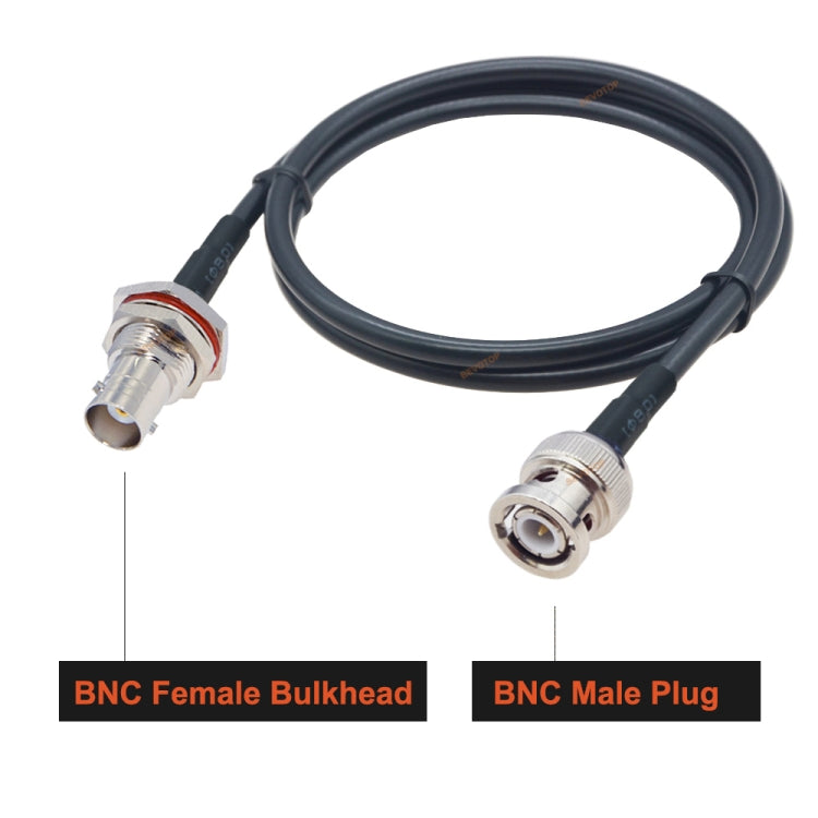 BNC hembra con círculo impermeable a BNC macho RG58 Cable adaptador coaxial, BNC Female With Waterproof Circle To BNC Male 0.5m, BNC Female With Waterproof Circle To BNC Male 1m, BNC Female With Waterproof Circle To BNC Male 1.5m                       ...