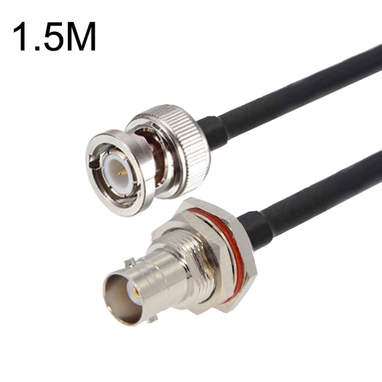 BNC hembra con círculo impermeable a BNC macho RG58 Cable adaptador coaxial, BNC Female With Waterproof Circle To BNC Male 0.5m, BNC Female With Waterproof Circle To BNC Male 1m, BNC Female With Waterproof Circle To BNC Male 1.5m                       ...
