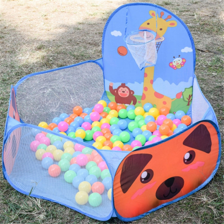 Tienda de campaña segura para interior y exterior para niños, parque infantil plegable, juego de dibujos animados, lanzamiento de baloncesto, piscina para niños