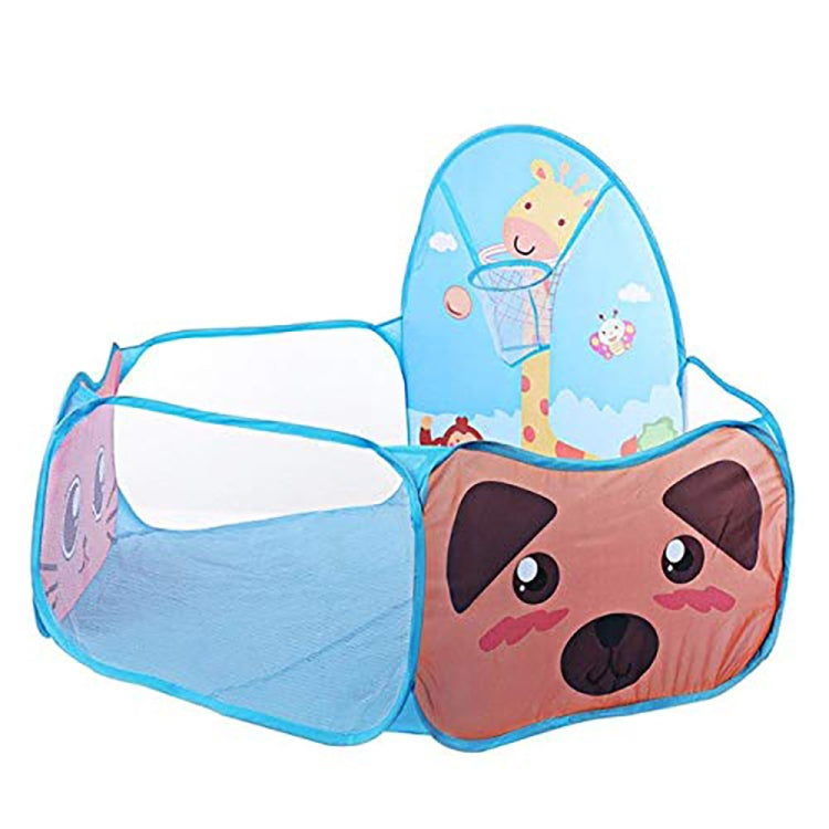 Tienda de campaña segura para interior y exterior para niños, parque infantil plegable, juego de dibujos animados, lanzamiento de baloncesto, piscina para niños