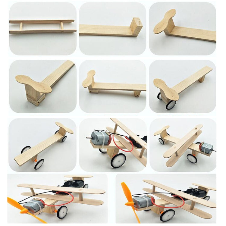Tecnología para niños, pequeña producción, modelo de avión de Taxi eléctrico DIY, materiales hechos a mano, juguetes didácticos, Electric Taxi Aircraft Model
