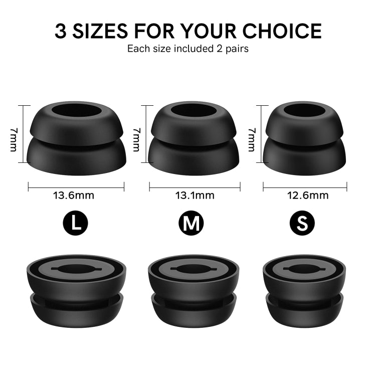 Para Samsung Galaxy Buds Pro AhaStyle PT168 Auriculares de silicona, S, M, L, S+M+L
