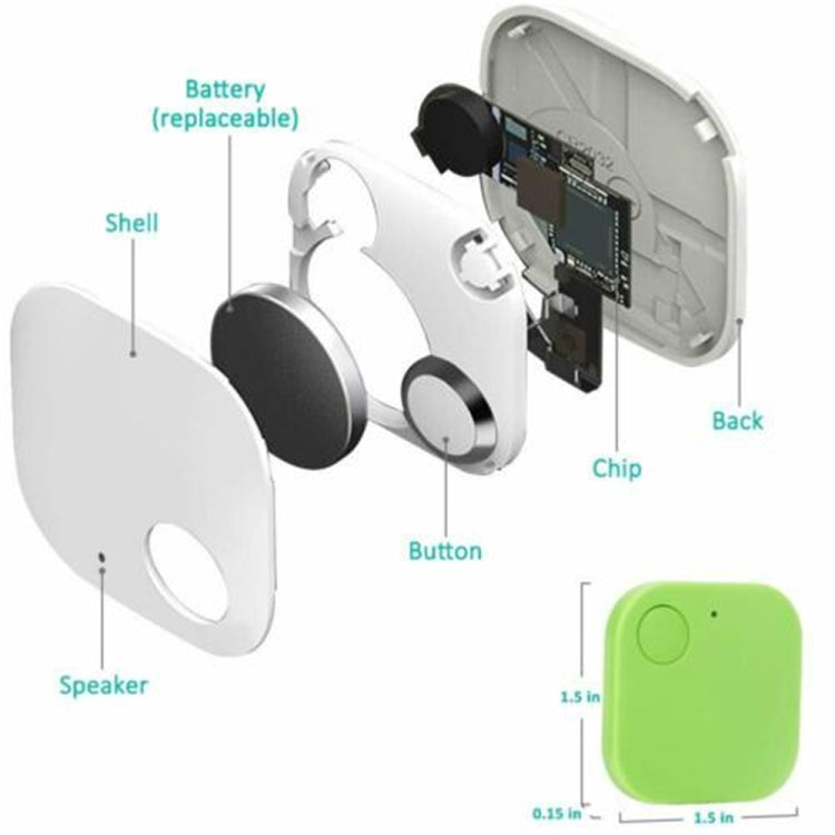 Alarma antirrobo remota elegante del llavero del mini dispositivo cuadrado anti perdido Bluetooth