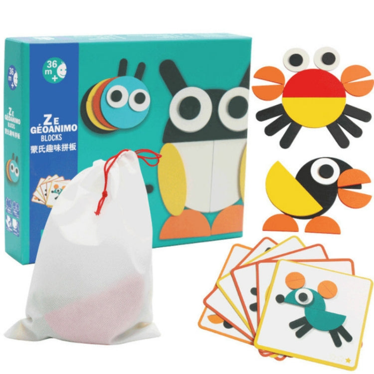 Rompecabezas creativo Montessori divertido para niños, juguetes para bebés, educación temprana, rompecabezas multifuncional DIY Tangram
