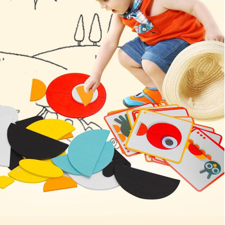 Rompecabezas creativo Montessori divertido para niños, juguetes para bebés, educación temprana, rompecabezas multifuncional DIY Tangram