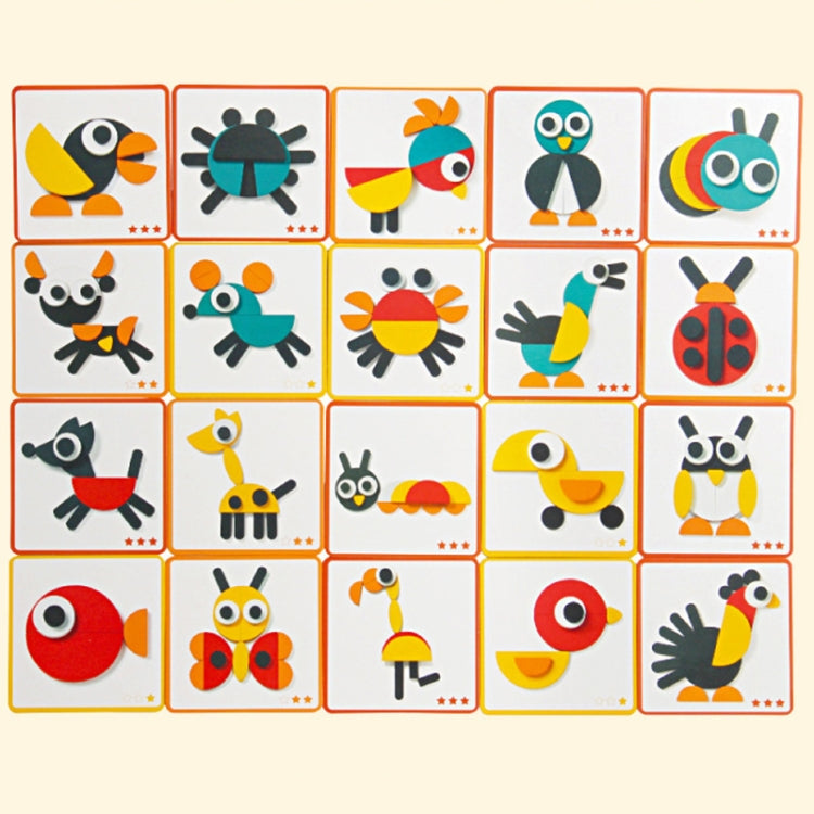 Rompecabezas creativo Montessori divertido para niños, juguetes para bebés, educación temprana, rompecabezas multifuncional DIY Tangram