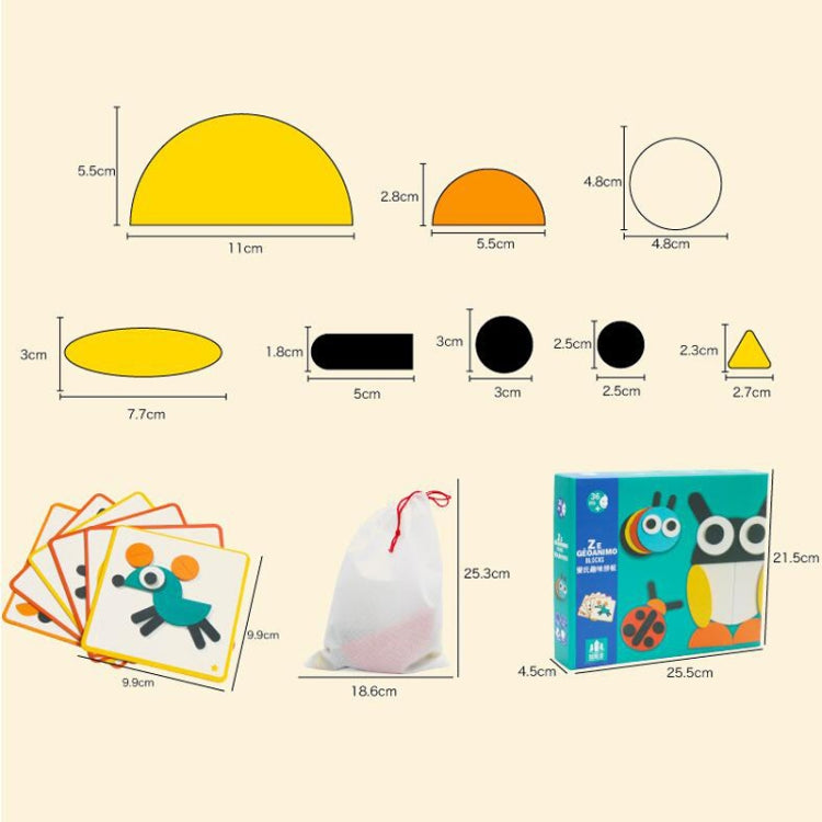 Rompecabezas creativo Montessori divertido para niños, juguetes para bebés, educación temprana, rompecabezas multifuncional DIY Tangram