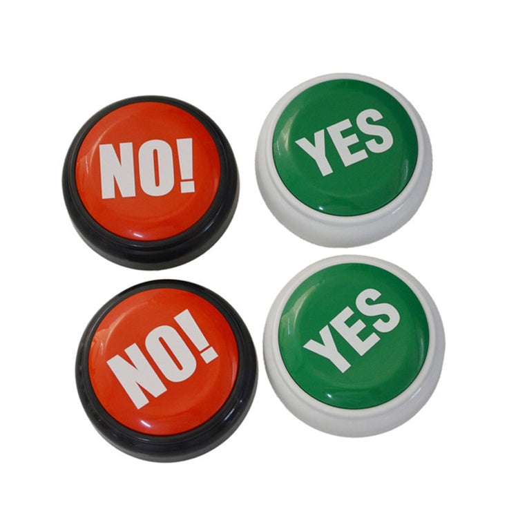3 PCS Party Knowledge Quiz Game Electronic Squeeze Sound Box Respuesta Juguete, Green YES, Red NO, Blue SORRY, Red with Light BULLSHIT, Daren show, Laugh and Cry