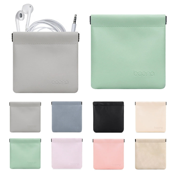 2 PCS Baona Bolsa de almacenamiento de cable de datos para auriculares Mini bolsa portátil para auriculares en disco U, Small, Large