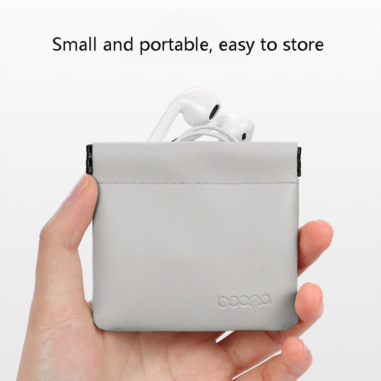 2 PCS Baona Bolsa de almacenamiento de cable de datos para auriculares Mini bolsa portátil para auriculares en disco U, Small, Large