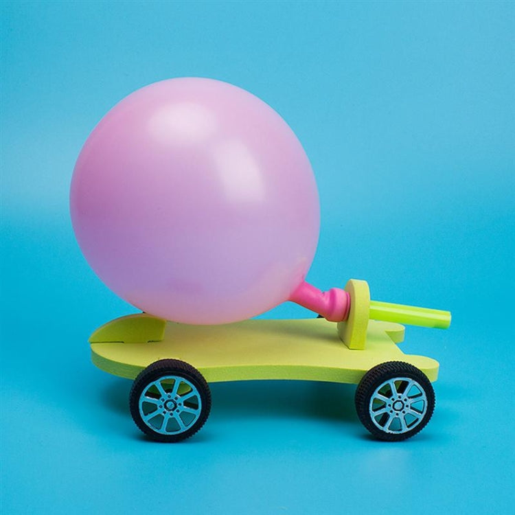 3 uds DIY globo retroceso coche creativo científico niños educativo reacción coche