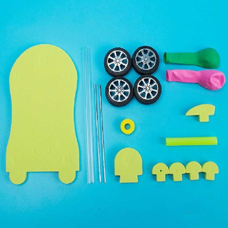 3 uds DIY globo retroceso coche creativo científico niños educativo reacción coche