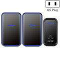 CACAZI A68-2 Timbre electrónico con Control remoto inalámbrico de uno a dos, timbre inalámbrico Digital inteligente para el hogar, US Plug, EU Plug, UK Plug