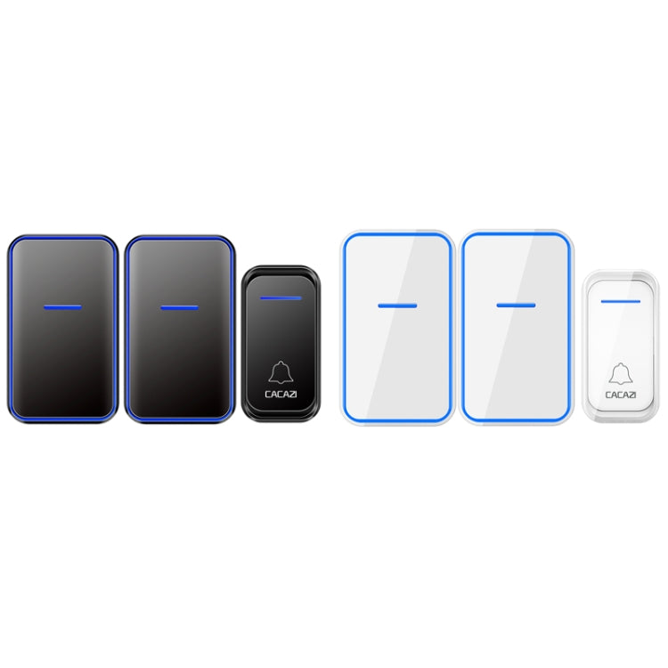 CACAZI A68-2 Timbre electrónico con Control remoto inalámbrico de uno a dos, timbre inalámbrico Digital inteligente para el hogar, US Plug, EU Plug, UK Plug