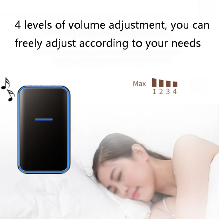 CACAZI A68-2 Timbre electrónico con Control remoto inalámbrico de uno a dos, timbre inalámbrico Digital inteligente para el hogar, US Plug, EU Plug, UK Plug