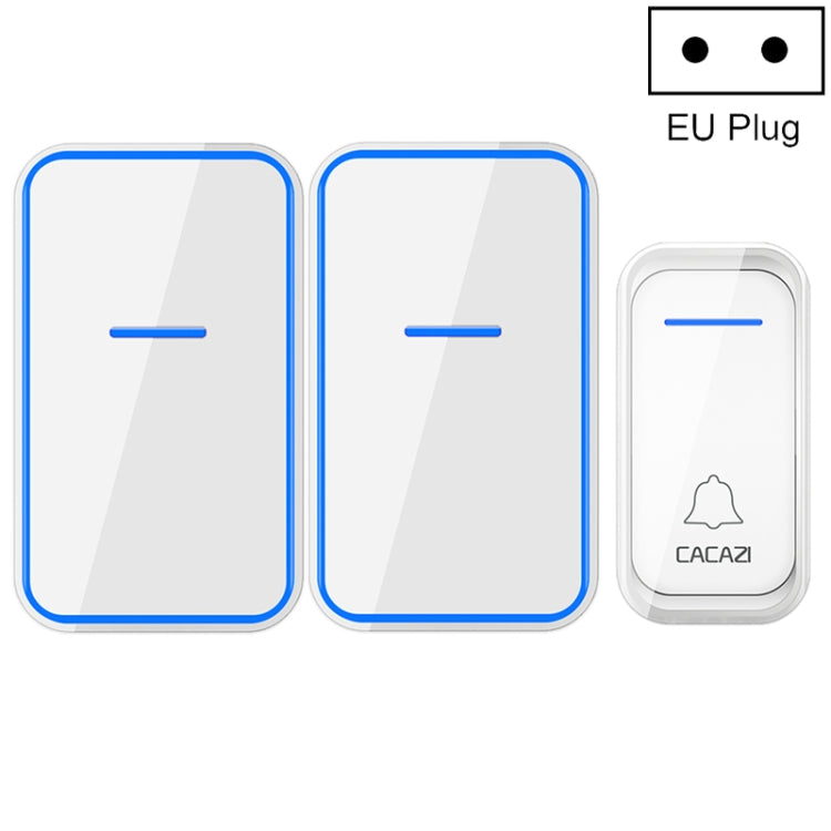 CACAZI A68-2 Timbre electrónico con Control remoto inalámbrico de uno a dos, timbre inalámbrico Digital inteligente para el hogar, US Plug, EU Plug, UK Plug