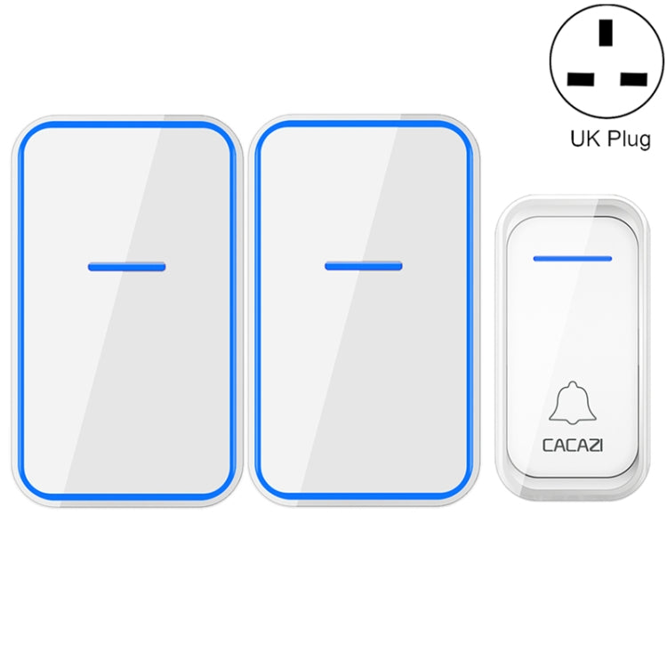 CACAZI A68-2 Timbre electrónico con Control remoto inalámbrico de uno a dos, timbre inalámbrico Digital inteligente para el hogar, US Plug, EU Plug, UK Plug