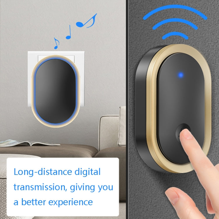 CACAZI A99 Timbre de control remoto inteligente para el hogar Buscapersonas para personas mayores, US Plug, EU Plug, UK Plug