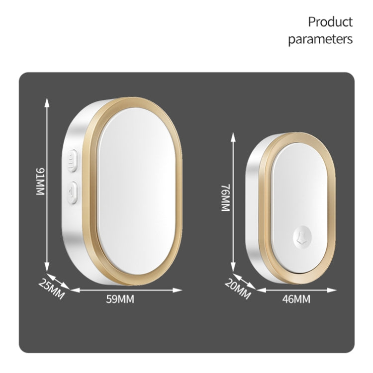 CACAZI A99 Timbre de control remoto inteligente para el hogar Buscapersonas para personas mayores, US Plug, EU Plug, UK Plug