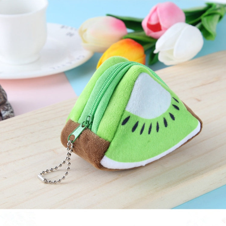 Triángulo de felpa fruta creativa tridimensional lindo niños cambio bolsa llave bolsa regalo