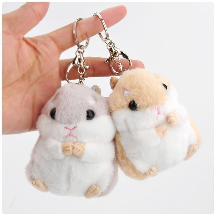 Lindo hámster llavero bolsa colgante muñeco de peluche