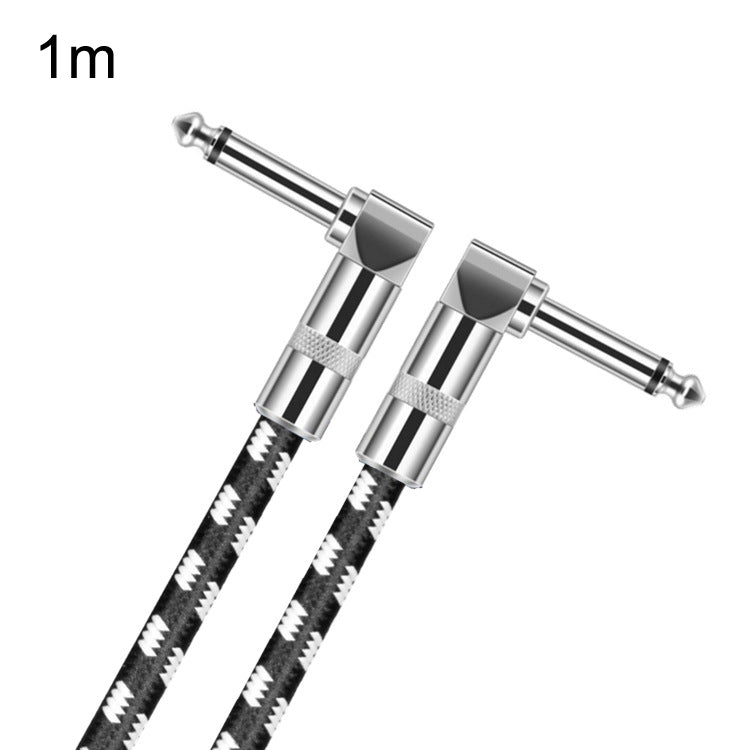 Cable de guitarra de 6,35mm con cabezal acodado, núcleo de cobre sin oxígeno, TS, Cable grande de dos núcleos, 2 cabezales acodados, 0.15m, 0.3m, 0.5m, 1m, 1.5m, 2m, 3m, 5m, 8m, 10m