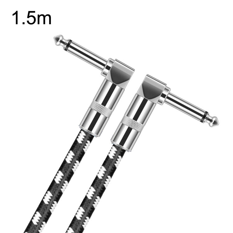 Cable de guitarra de 6,35mm con cabezal acodado, núcleo de cobre sin oxígeno, TS, Cable grande de dos núcleos, 2 cabezales acodados, 0.15m, 0.3m, 0.5m, 1m, 1.5m, 2m, 3m, 5m, 8m, 10m