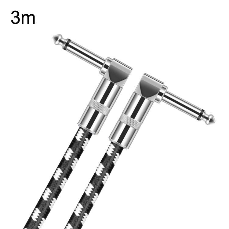 Cable de guitarra de 6,35mm con cabezal acodado, núcleo de cobre sin oxígeno, TS, Cable grande de dos núcleos, 2 cabezales acodados, 0.15m, 0.3m, 0.5m, 1m, 1.5m, 2m, 3m, 5m, 8m, 10m