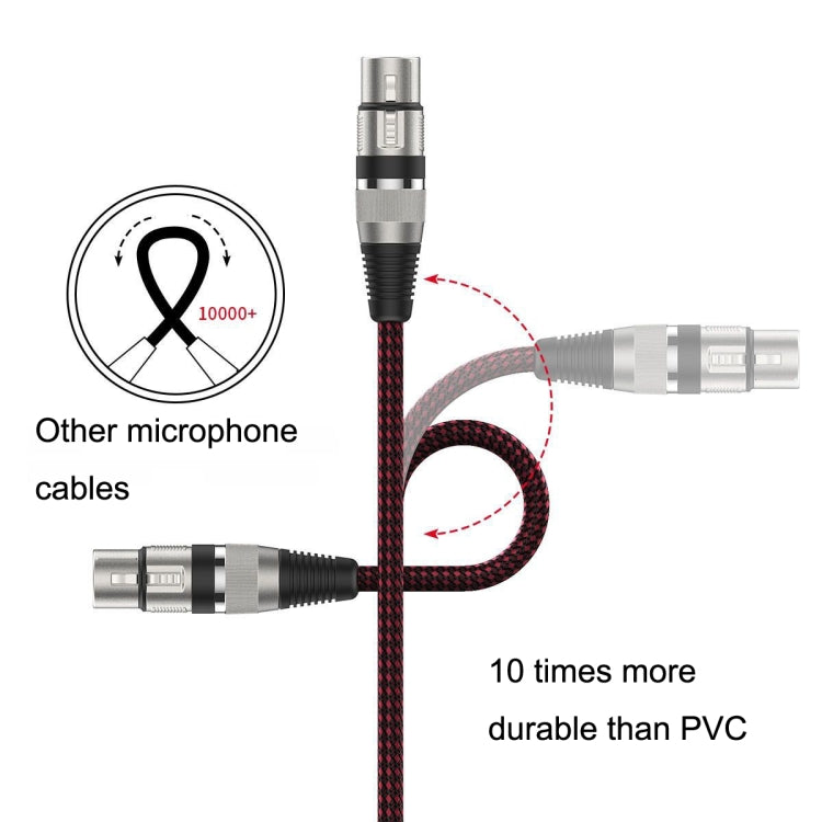 Red roja y negra TRS 6,35mm macho a Caron micrófono hembra Cable de equilibrio XLR, 0.5m, 1m, 1.8m, 3m, 5m, 8m, 10m, 12m, 15m, 20m, 25m, 30m